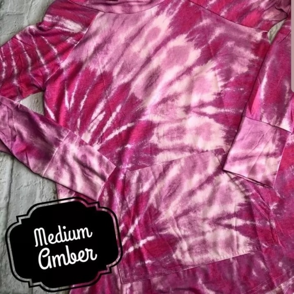 LuLaRoe Breast Cancer Awareness Amber Pink Tie Dye M - Picture 2 of 8